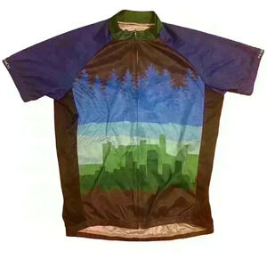 Primal Urban Edge Jersey Men's Size Medium Cycling Riding Full Zip Performance